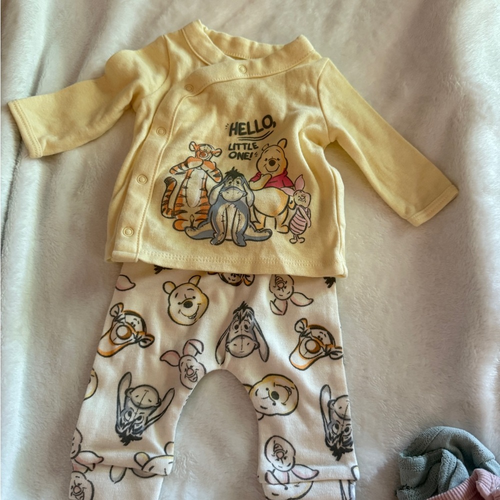 Disney Baby Cream Outfit with Cartoon Characters